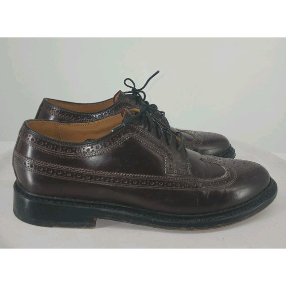 Florsheim Imperial Shell Cordovan Burgundy Brogue Wingtip Dress Shoes SZ 10 C116